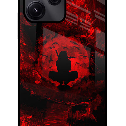 Itachi Uchiha Poco M6 Pro 5G Glass Case Back Cover by Casekaro