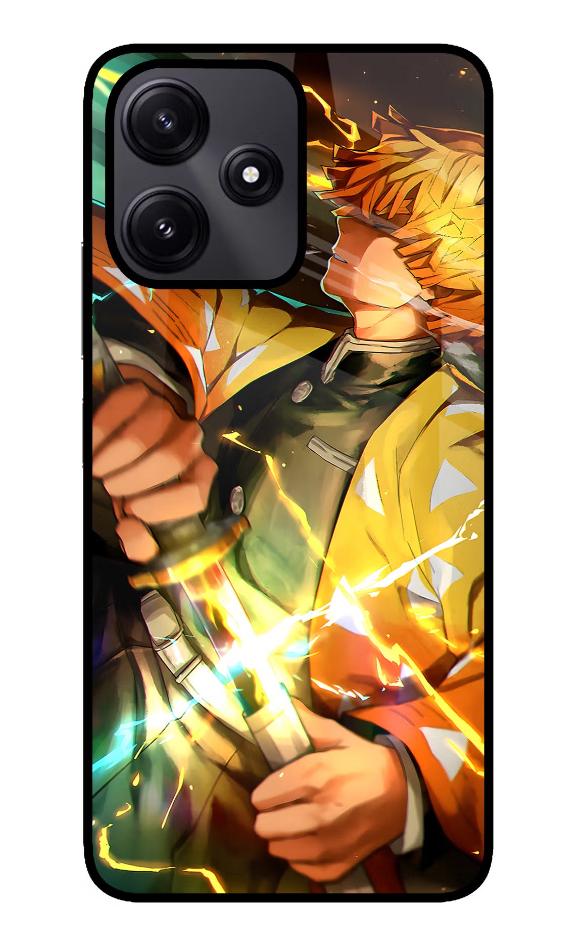 Demon Slayer Poco M6 Pro 5G Glass Case Back Cover by Casekaro