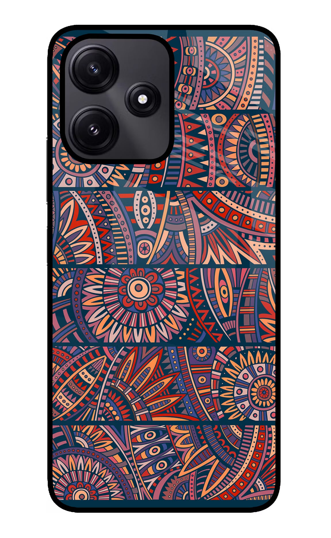 African Culture Design Poco M6 Pro 5G Glass Case Back Cover by Casekaro
