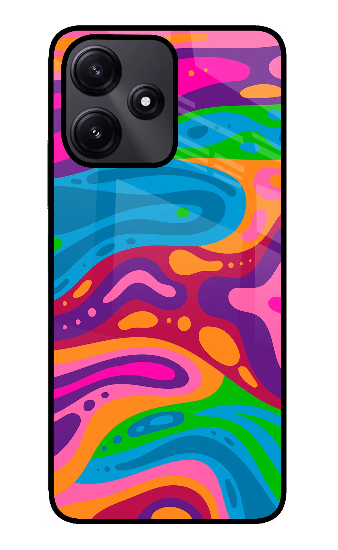 Trippy Pattern Poco M6 Pro 5G Glass Case
