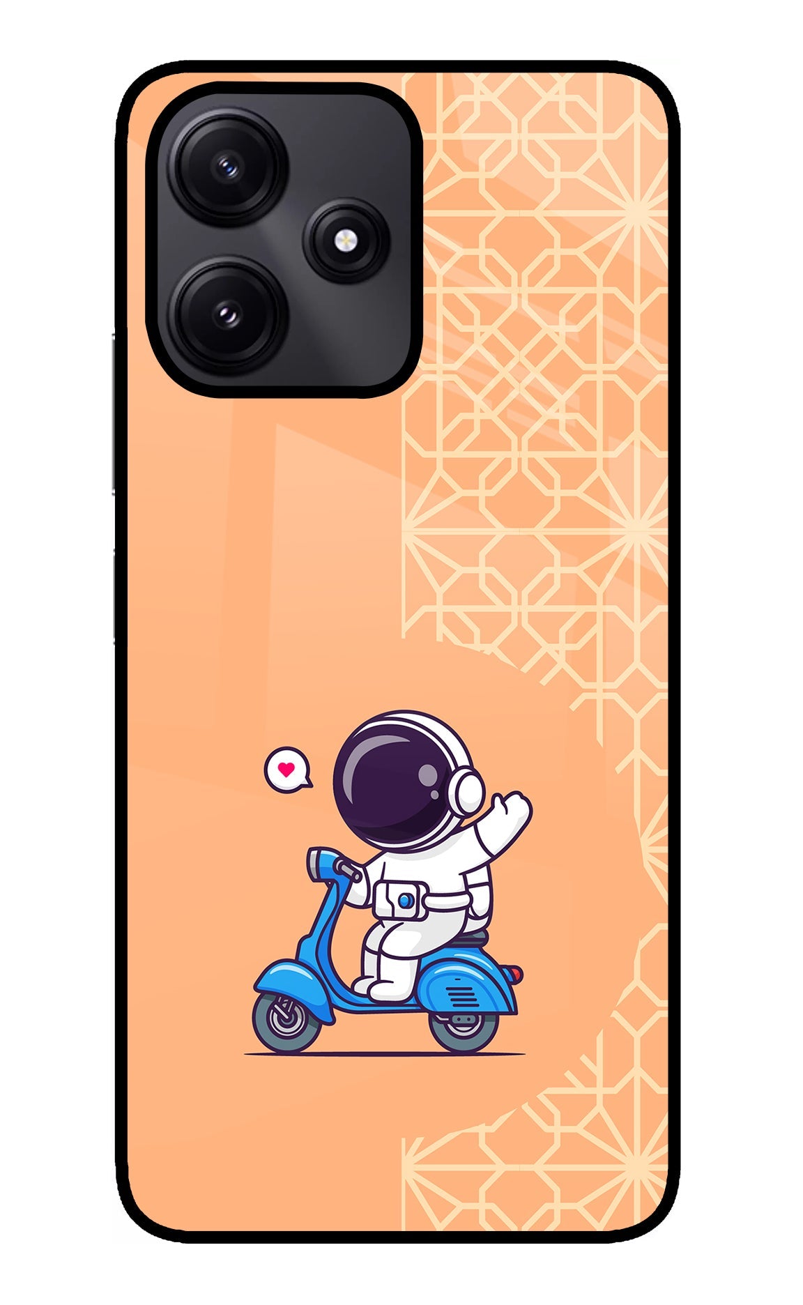 Cute Astronaut Riding Poco M6 Pro 5G Glass Case