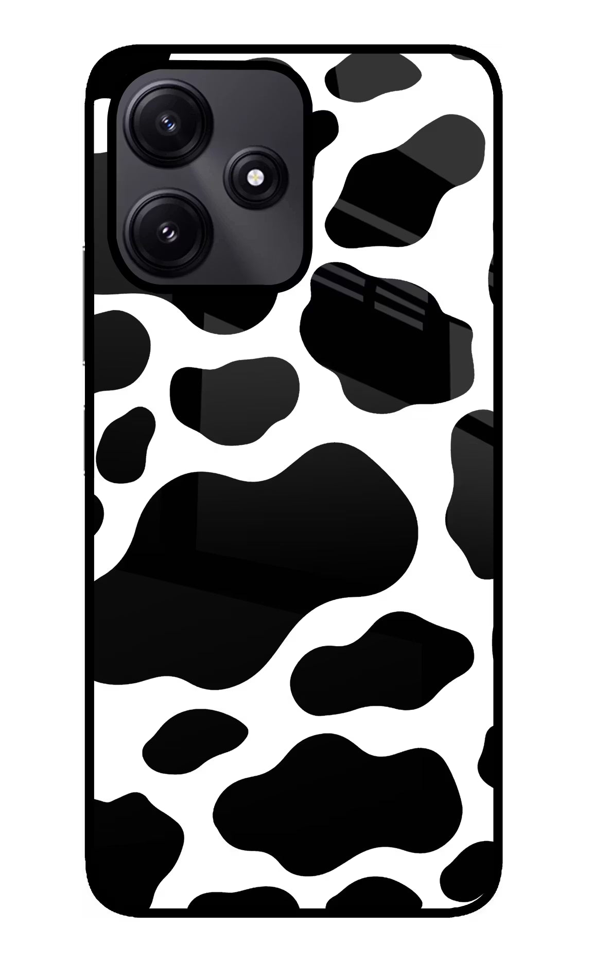 Cow Spots Poco M6 Pro 5G Glass Case Back Cover by Casekaro