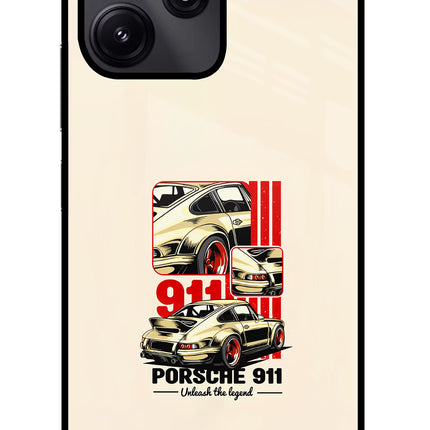 Classic Porsche 911 Poco M6 Pro 5G Glass Case Back Cover by Casekaro