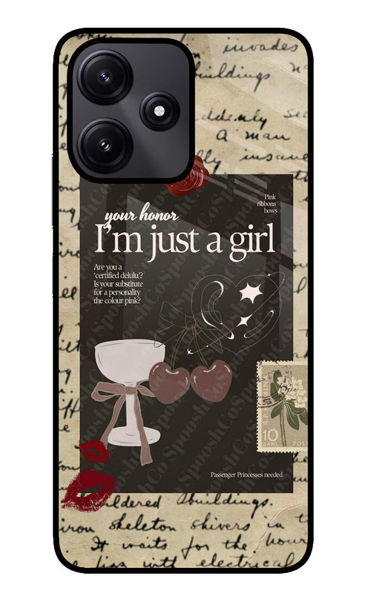 I am just a girl Poco M6 Pro 5G Glass Case