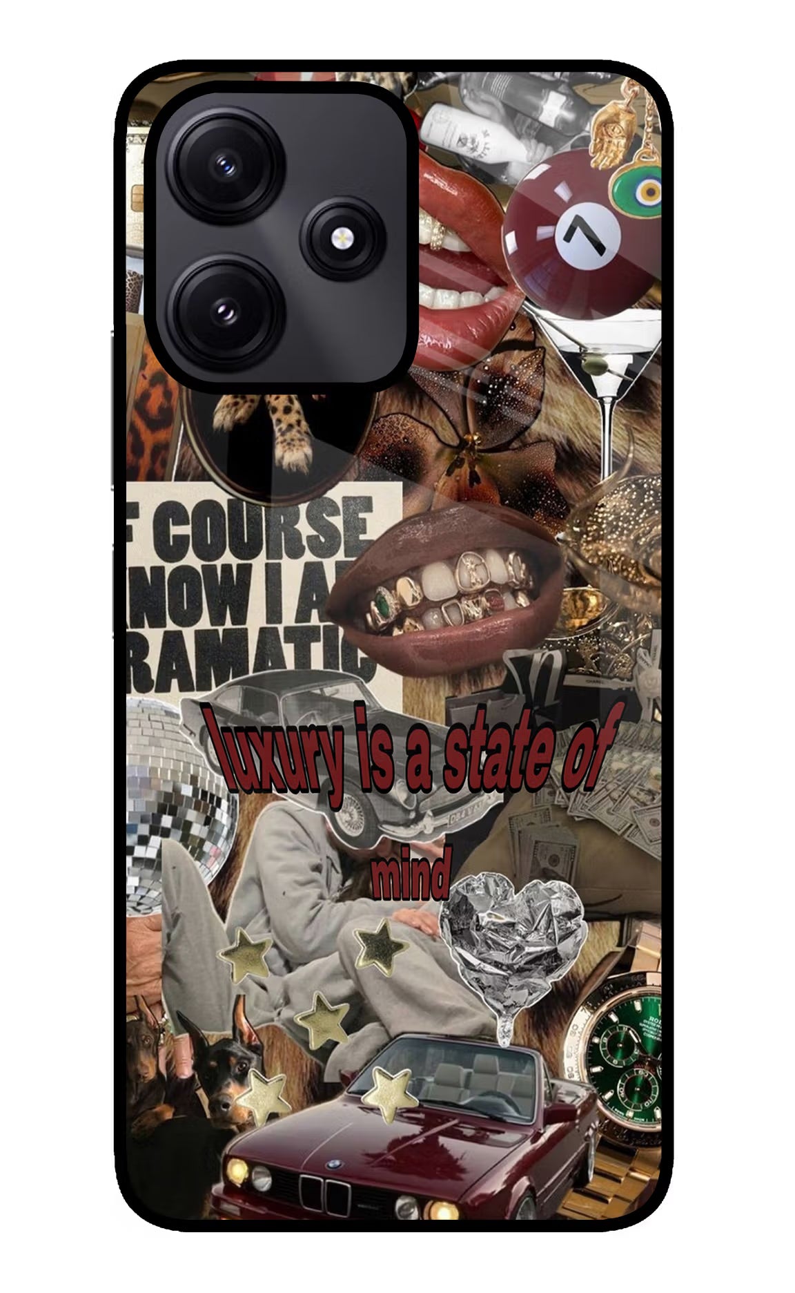 Luxury Poco M6 Pro 5G Glass Case Back Cover by Casekaro