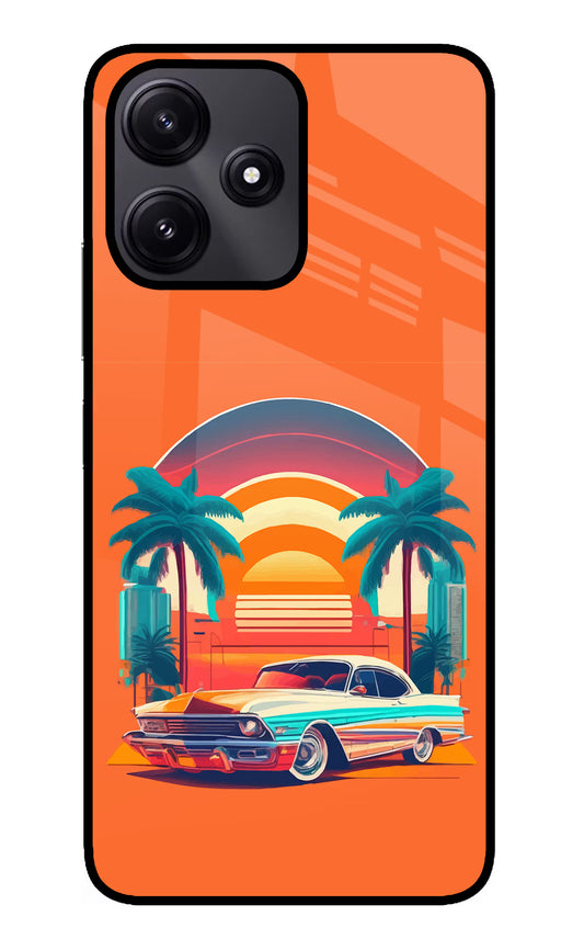 Palm Drive 80s Poco M6 Pro 5G Glass Case