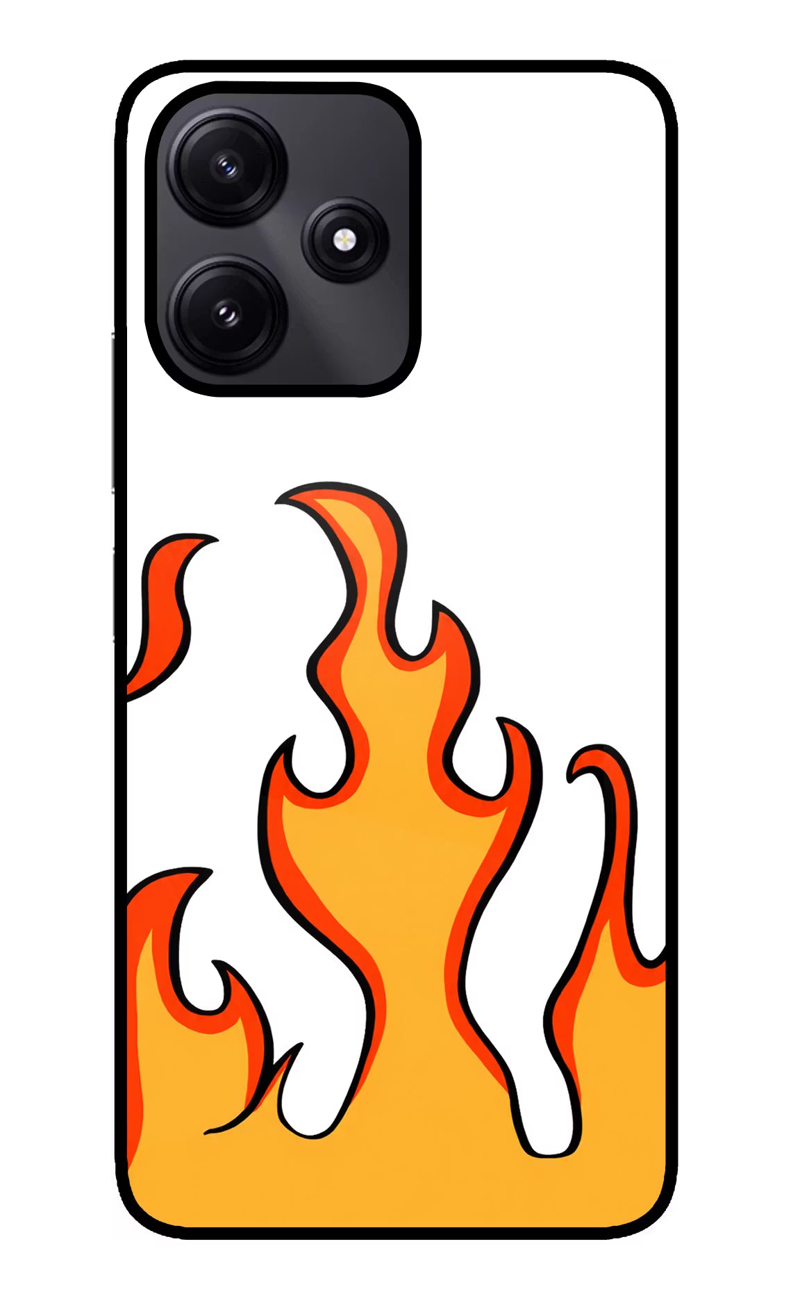 Fired Up – White Poco M6 Pro 5G Glass Case