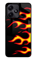 Side Sweep Flames Poco M6 Pro 5G Glass Case