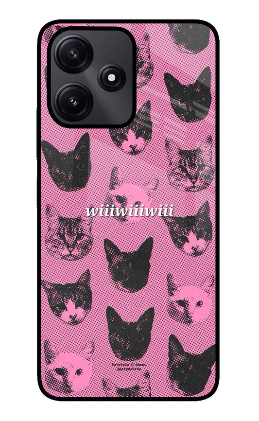 Pink Cats Poco M6 Pro 5G Glass Case