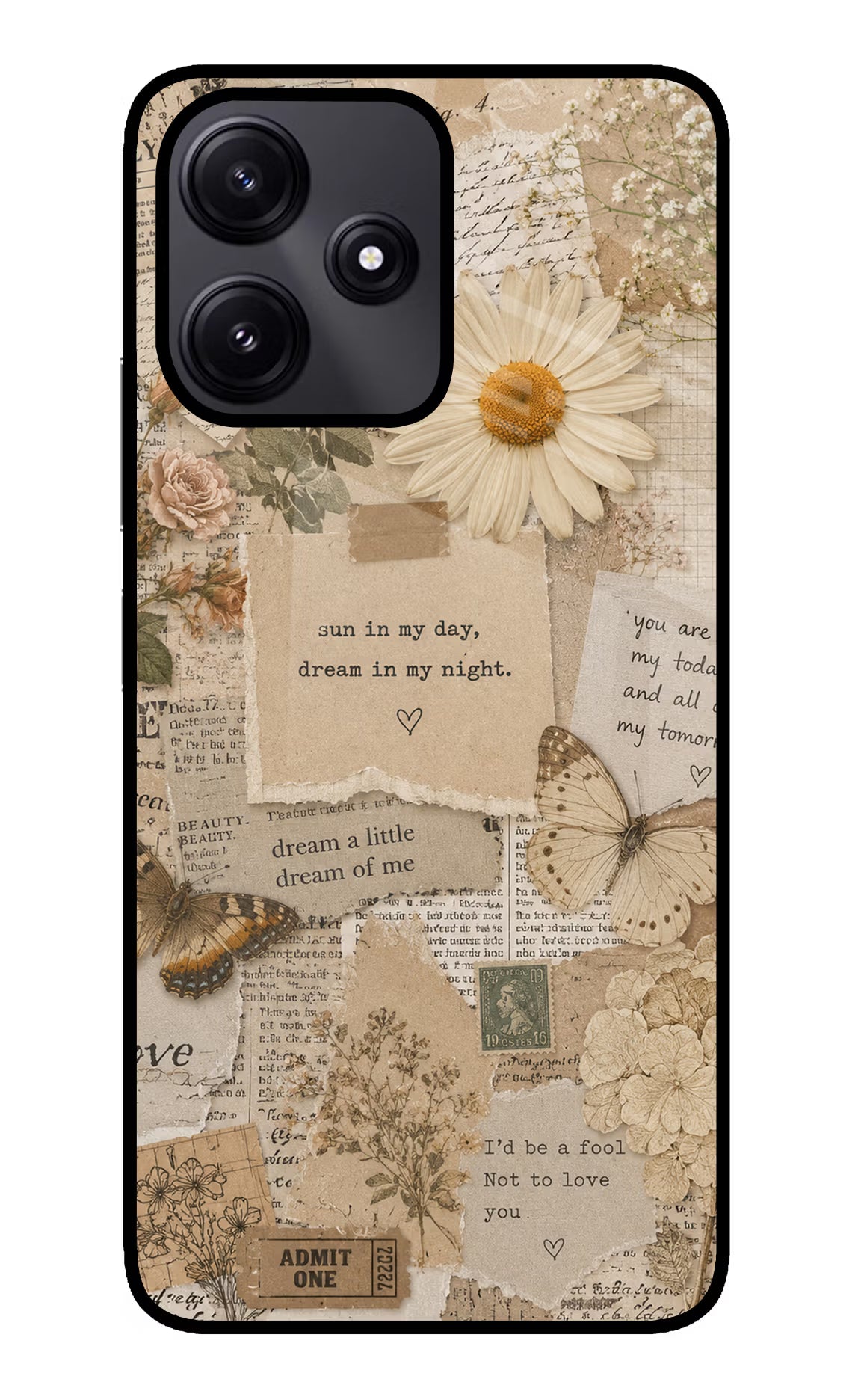 Vintage case Poco M6 Pro 5G Glass Case