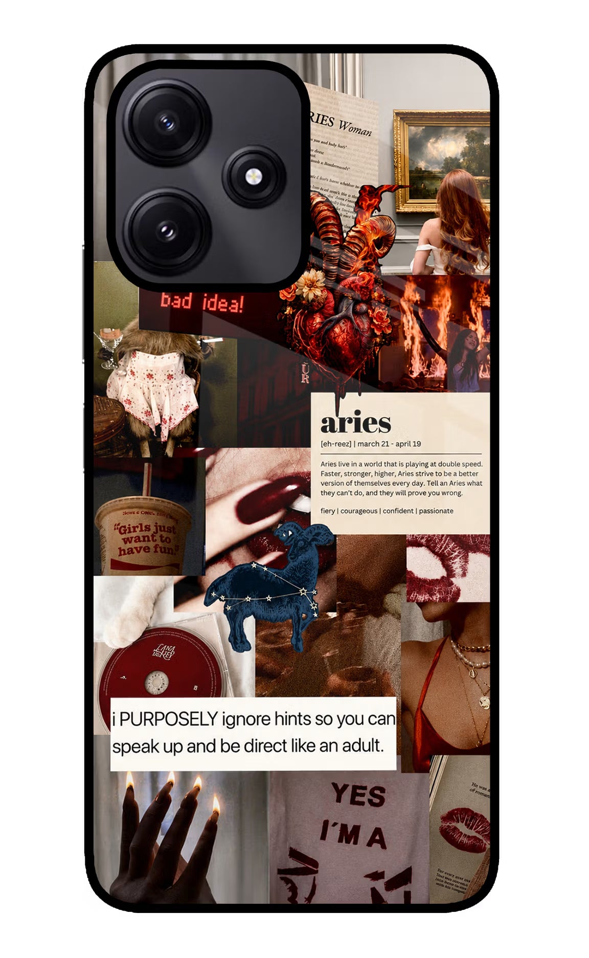 Zodiac Aries Poco M6 Pro 5G Glass Case
