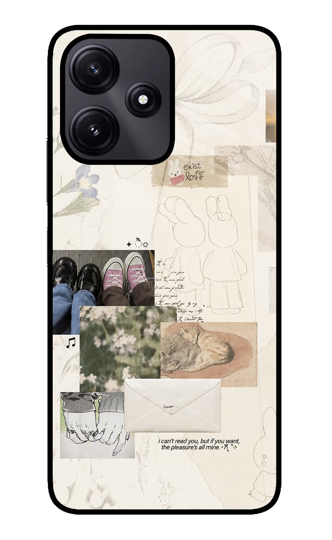 Soft Aesthetic Poco M6 Pro 5G Glass Case