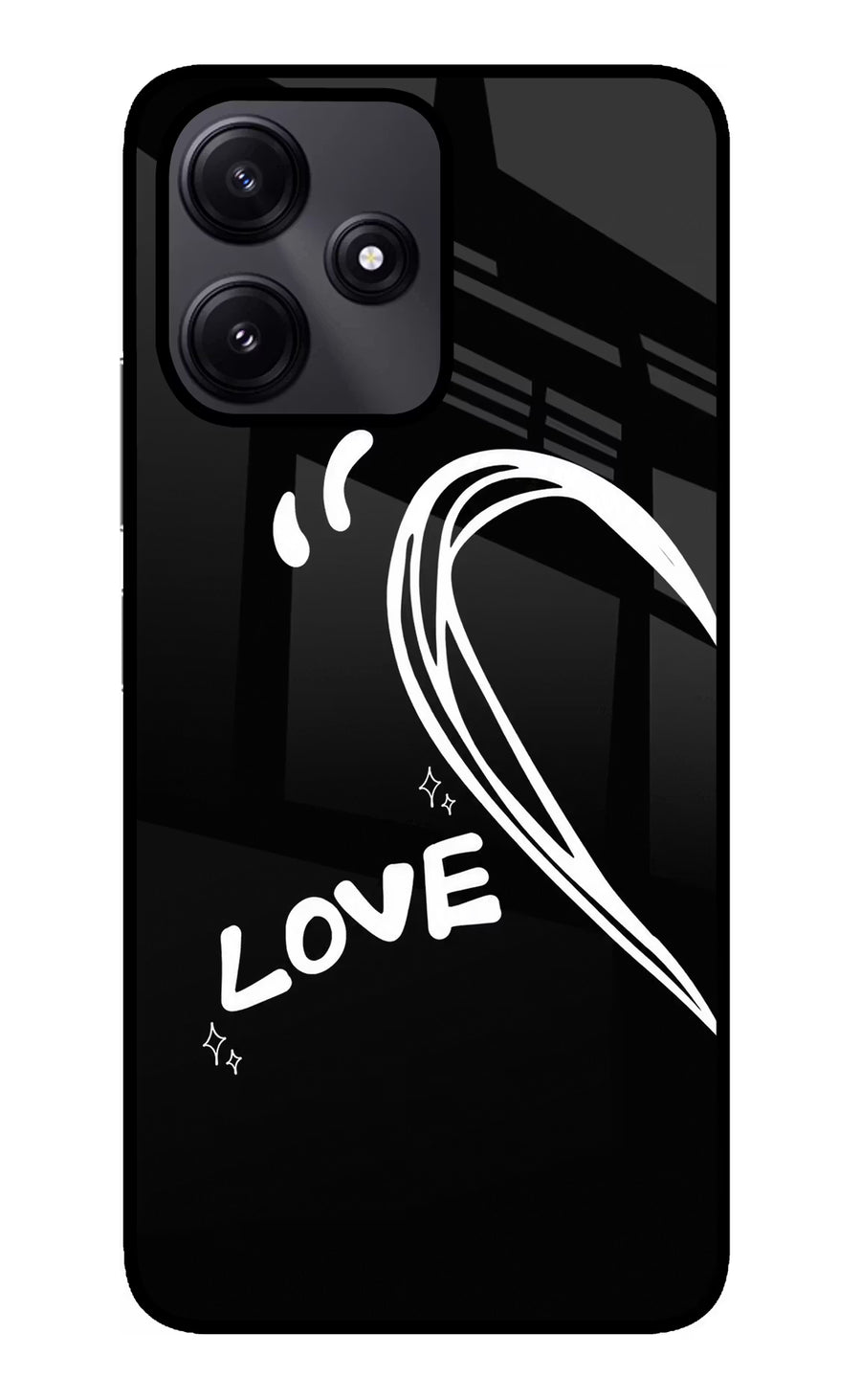 Love Line Poco M6 Pro 5G Back Cover, Glass case