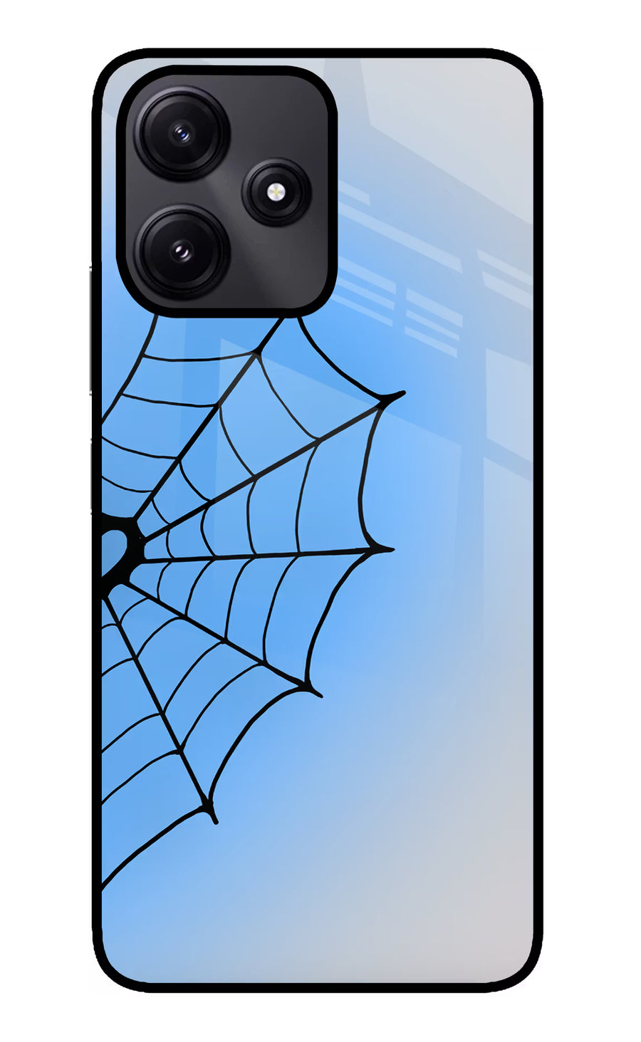 Blue Web Poco M6 Pro 5G Back Cover, Glass case