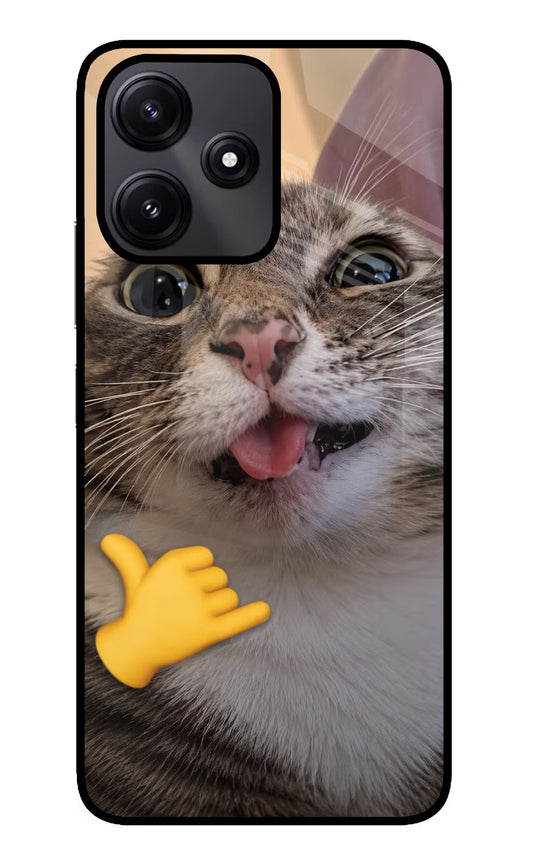 Silly Cat Call Poco M6 Pro 5G Glass Case