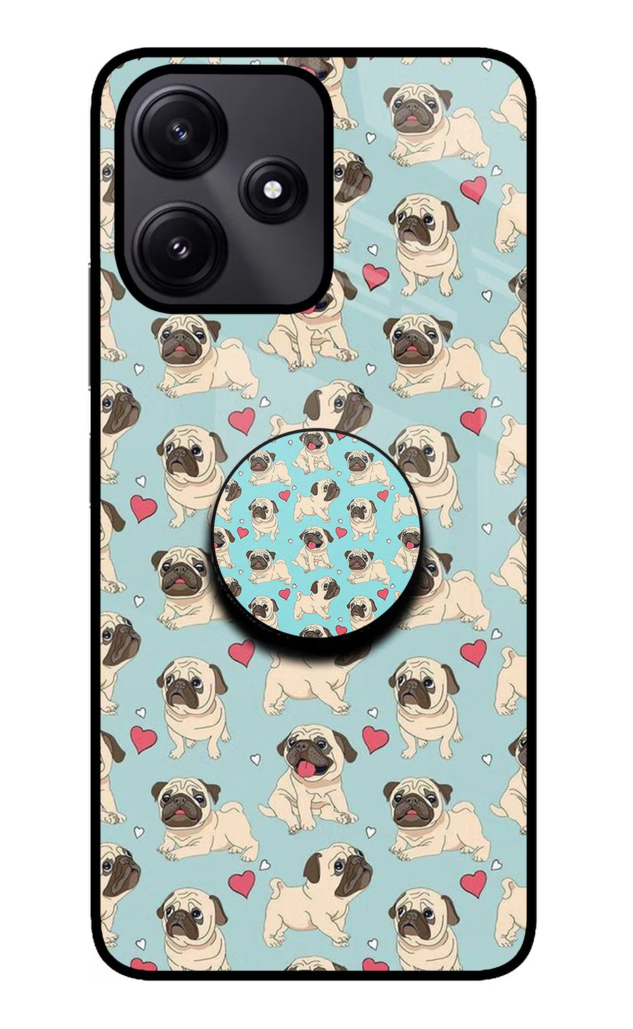 Pug Dog Poco M6 Pro 5G Pop Case, Glass case