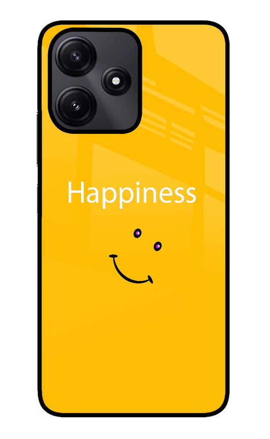 Happiness With Smiley Redmi 12 5G Glass Case