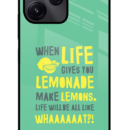 Quote Redmi 12 5G Glass Case Back Cover by Casekaro
