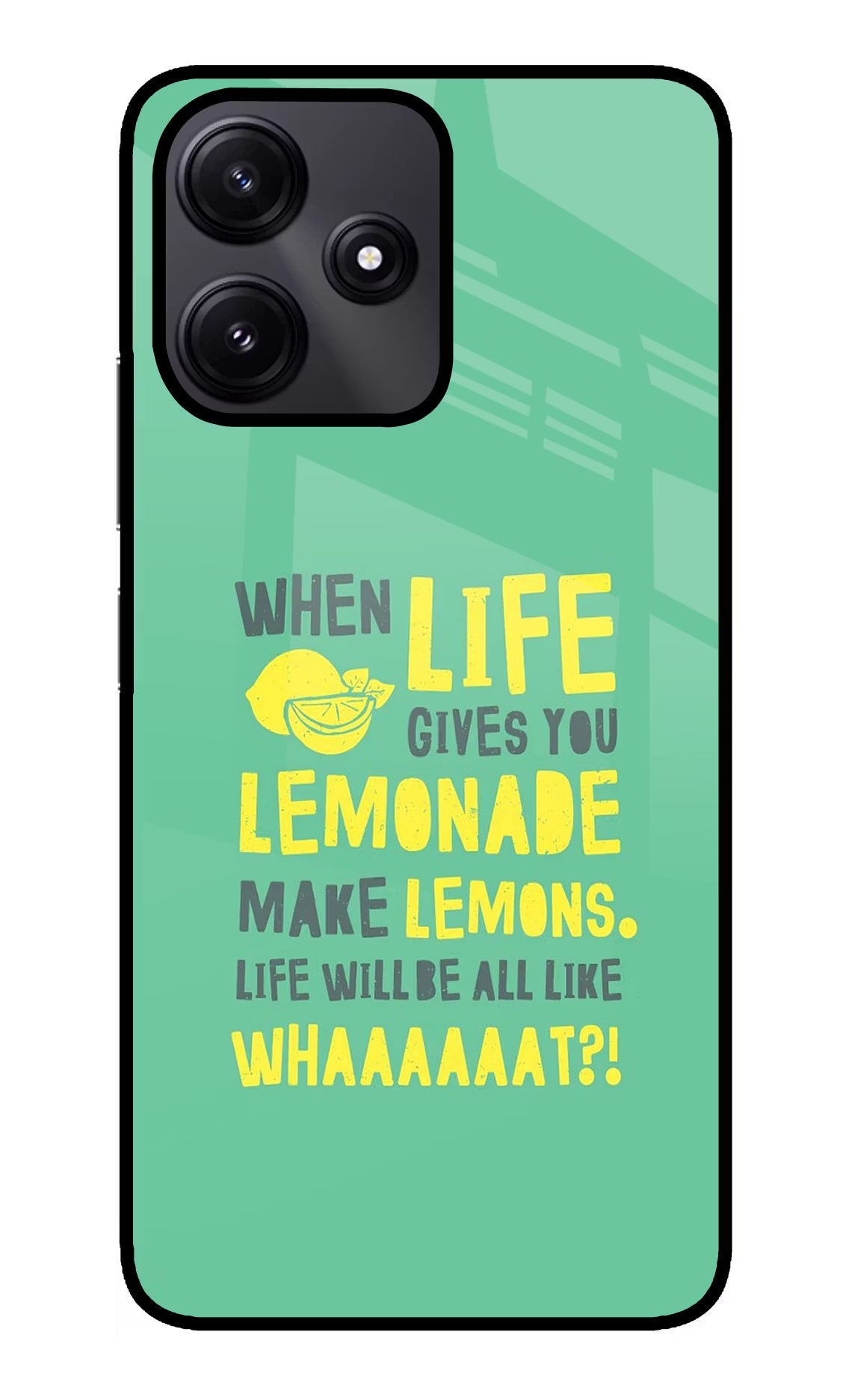 Quote Redmi 12 5G Glass Case Back Cover by Casekaro