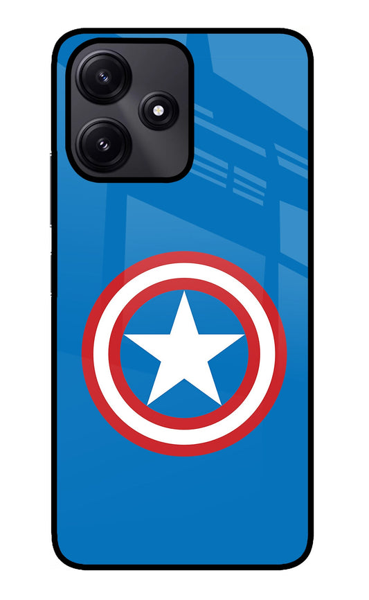 Captain America Logo Redmi 12 5G Glass Case