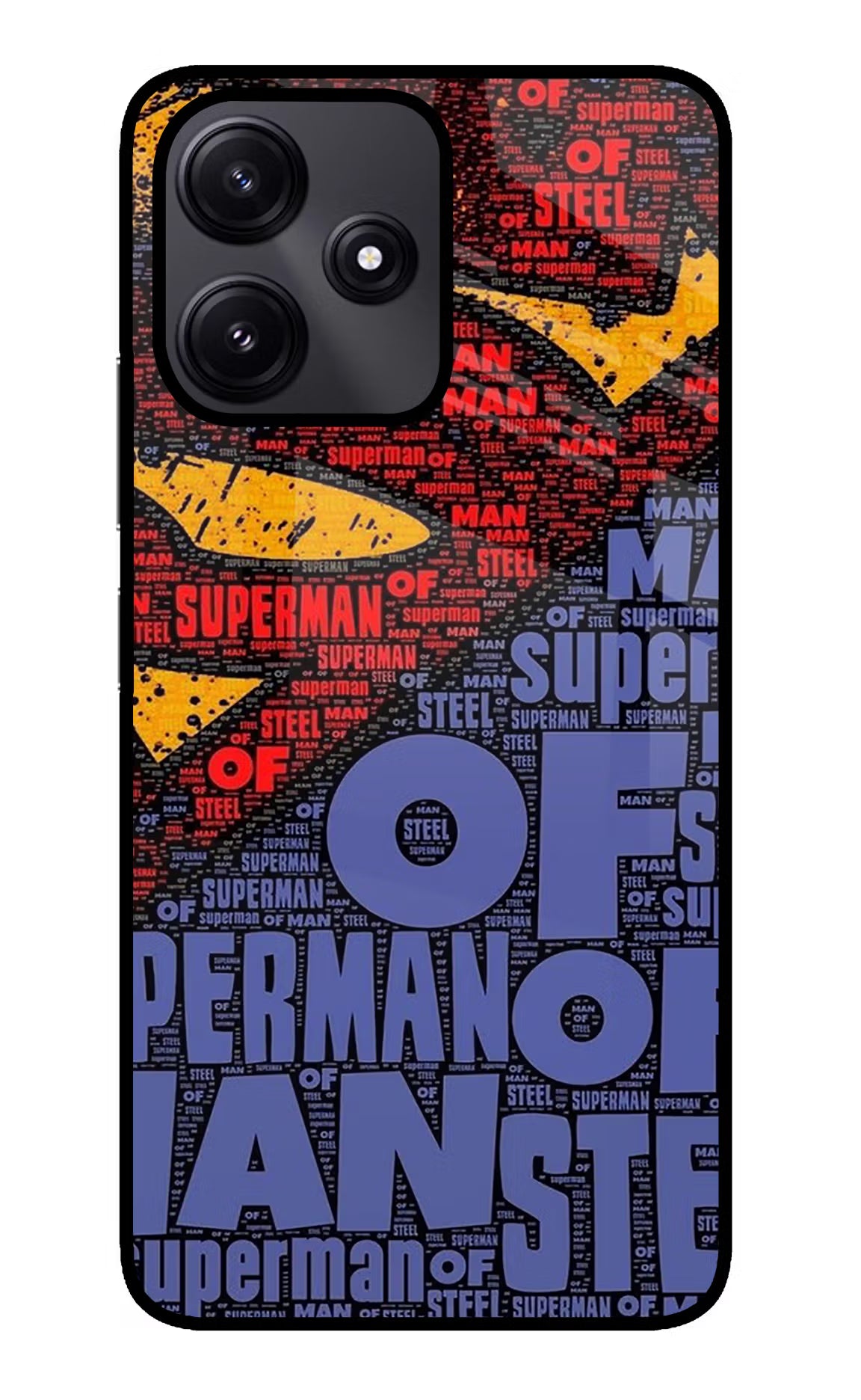Superman Redmi 12 5G Glass Case Back Cover by Casekaro