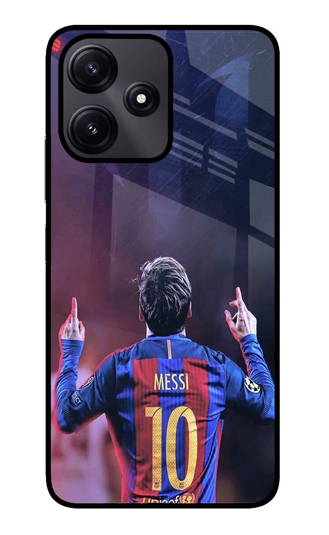 Messi Redmi 12 5G Glass Case Back Cover by Casekaro