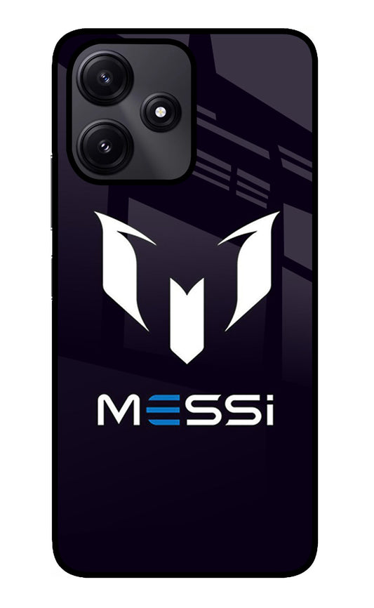 Messi Logo Redmi 12 5G Glass Case