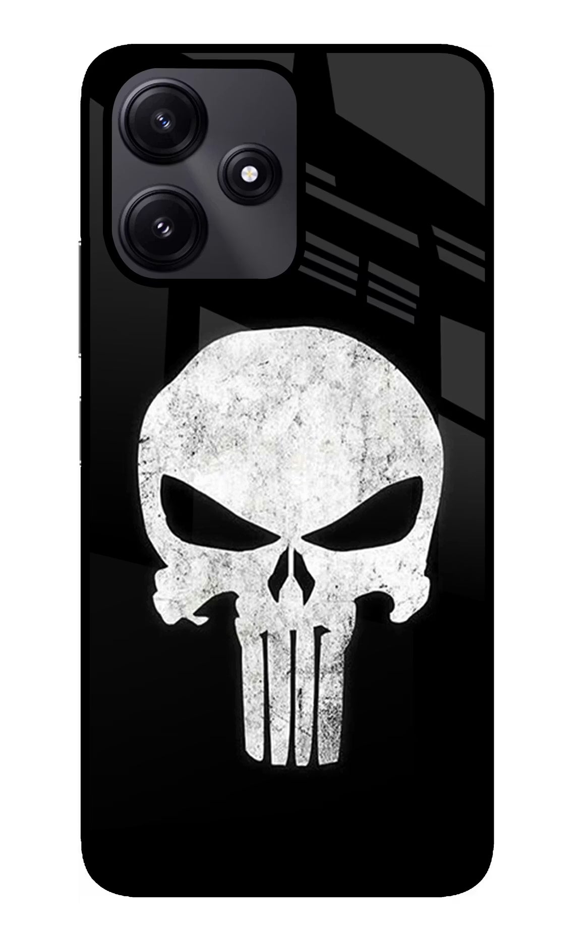 Punisher Skull Redmi 12 5G Glass Case Back Cover by Casekaro
