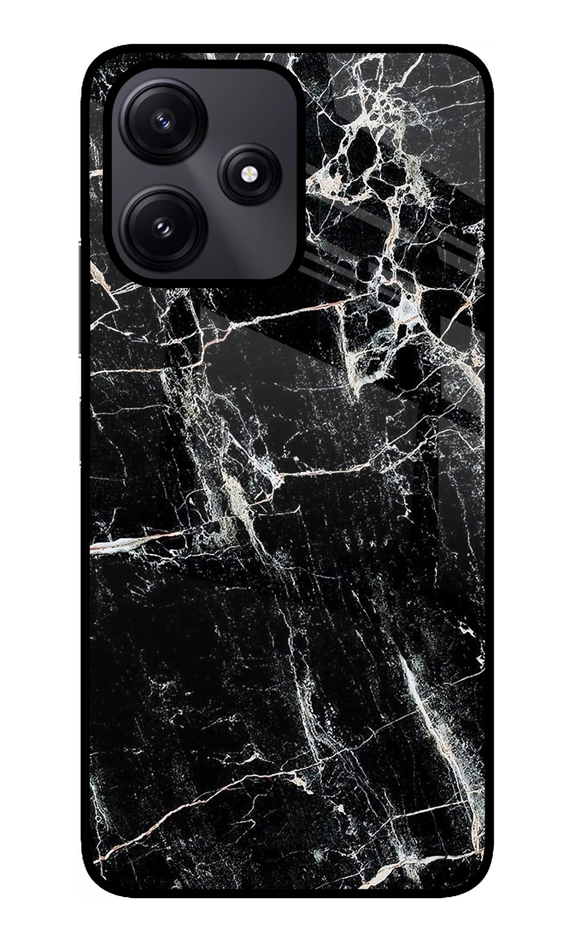 Black Marble Texture Redmi 12 5G Back Cover