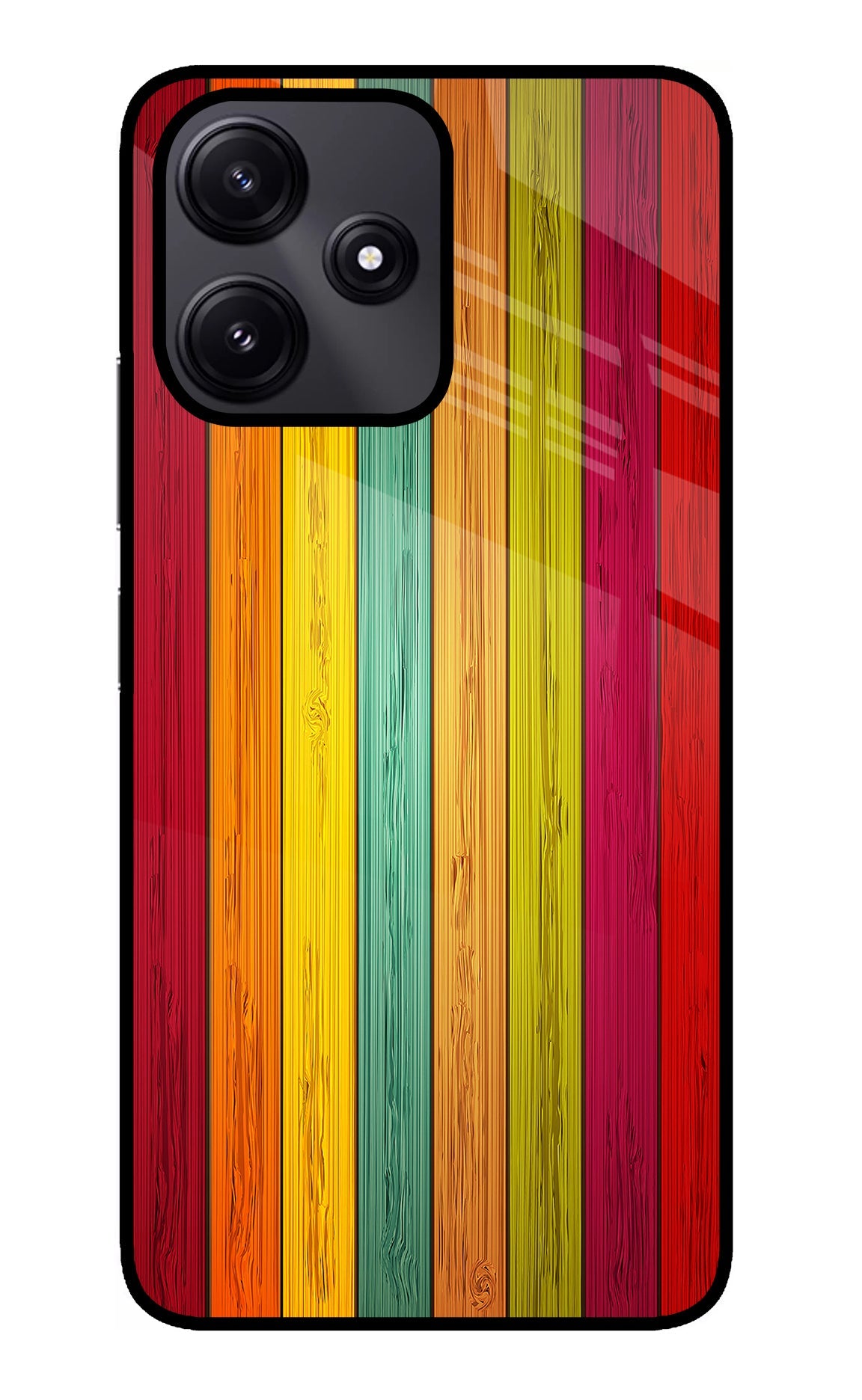 Multicolor Wooden Redmi 12 5G Back Cover