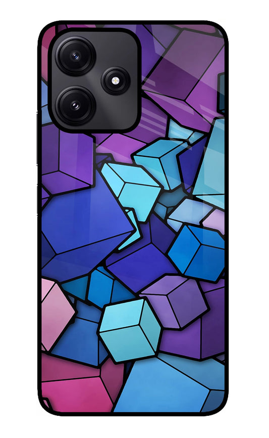 Cubic Abstract Redmi 12 5G Glass Case