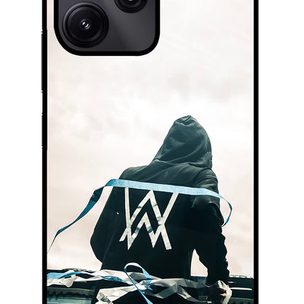 Alan Walker Redmi 12 5G Glass Case Back Cover by Casekaro