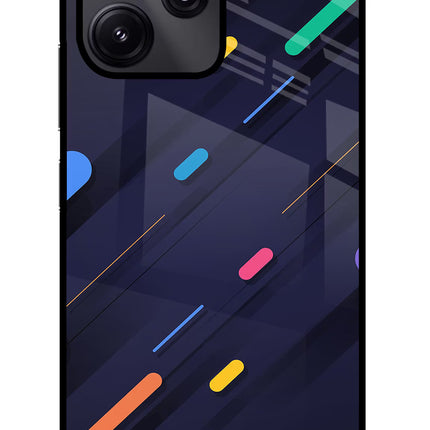 Abstract Design Redmi 12 5G Glass Case Back Cover by Casekaro