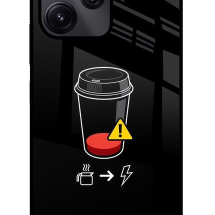 Coffee Redmi 12 5G Glass Case Back Cover by Casekaro