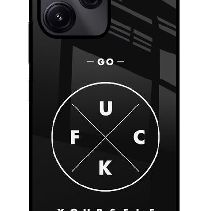 Go Fuck Yourself Redmi 12 5G Glass Case Back Cover by Casekaro