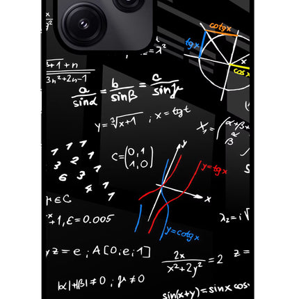 Mathematics Formula Redmi 12 5G Glass Case Back Cover by Casekaro