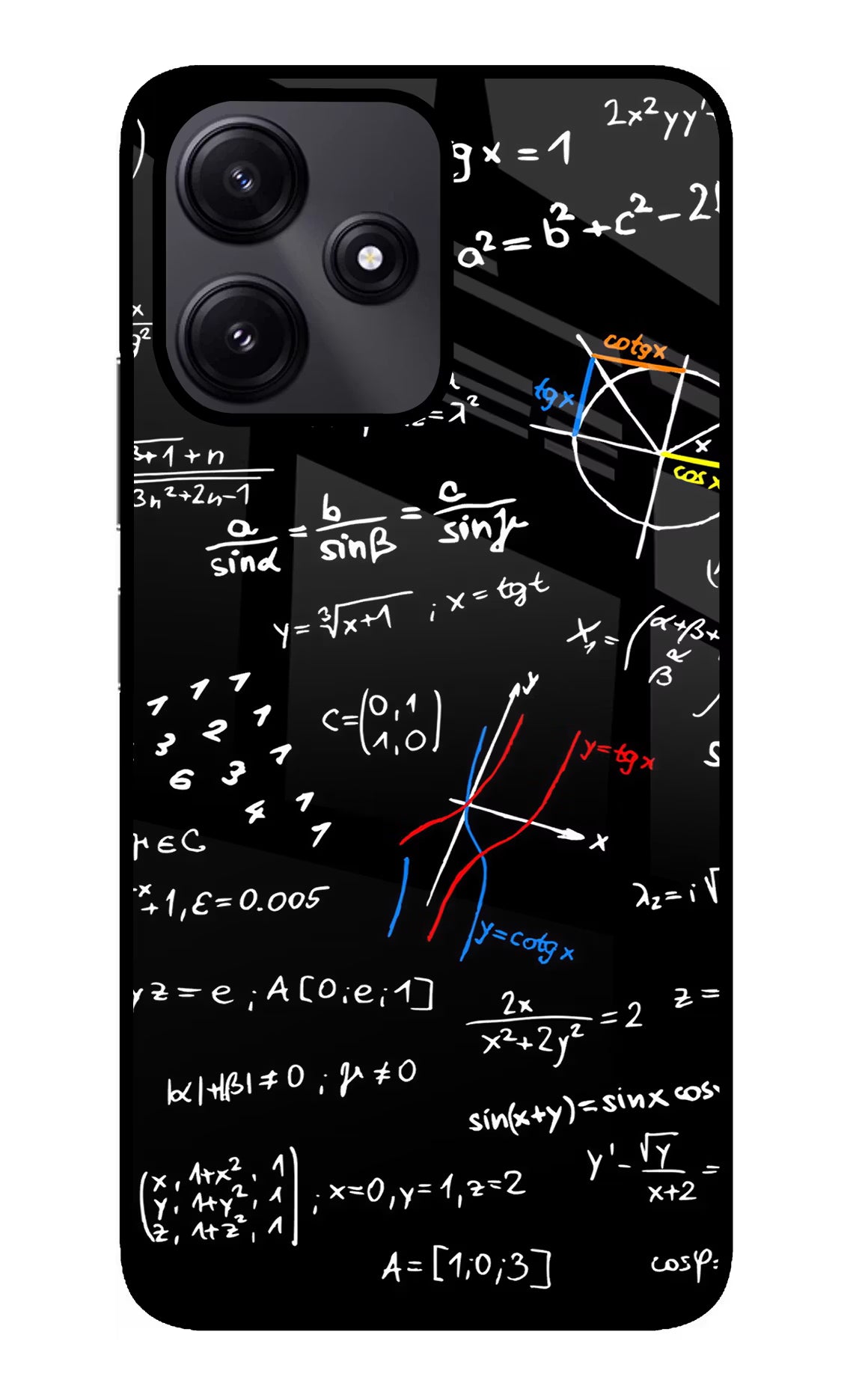 Mathematics Formula Redmi 12 5G Glass Case Back Cover by Casekaro