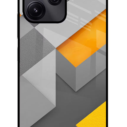 Abstract Redmi 12 5G Glass Case Back Cover by Casekaro
