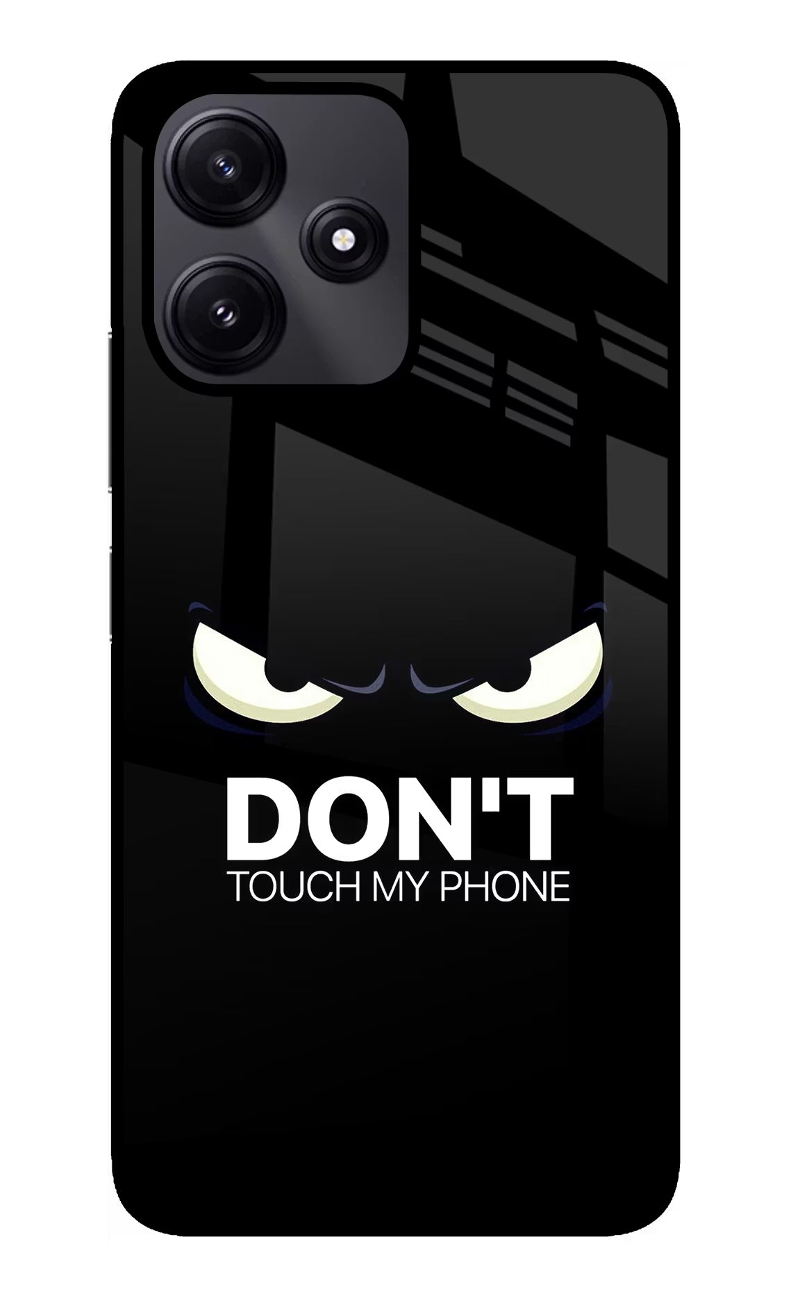 Don'T Touch My Phone Redmi 12 5G Glass Case Back Cover by Casekaro