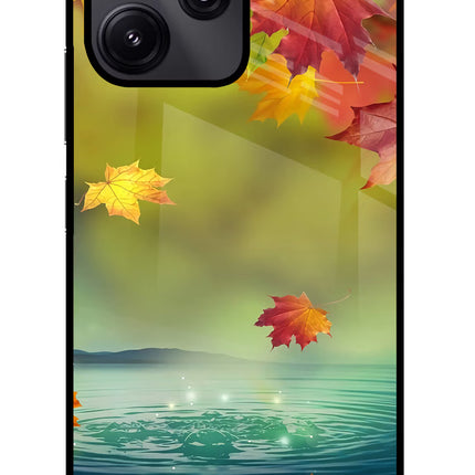 Flowers Redmi 12 5G Glass Case Back Cover by Casekaro