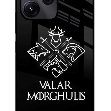 Valar Morghulis | Game Of Thrones Redmi 12 5G Glass Case Back Cover by Casekaro