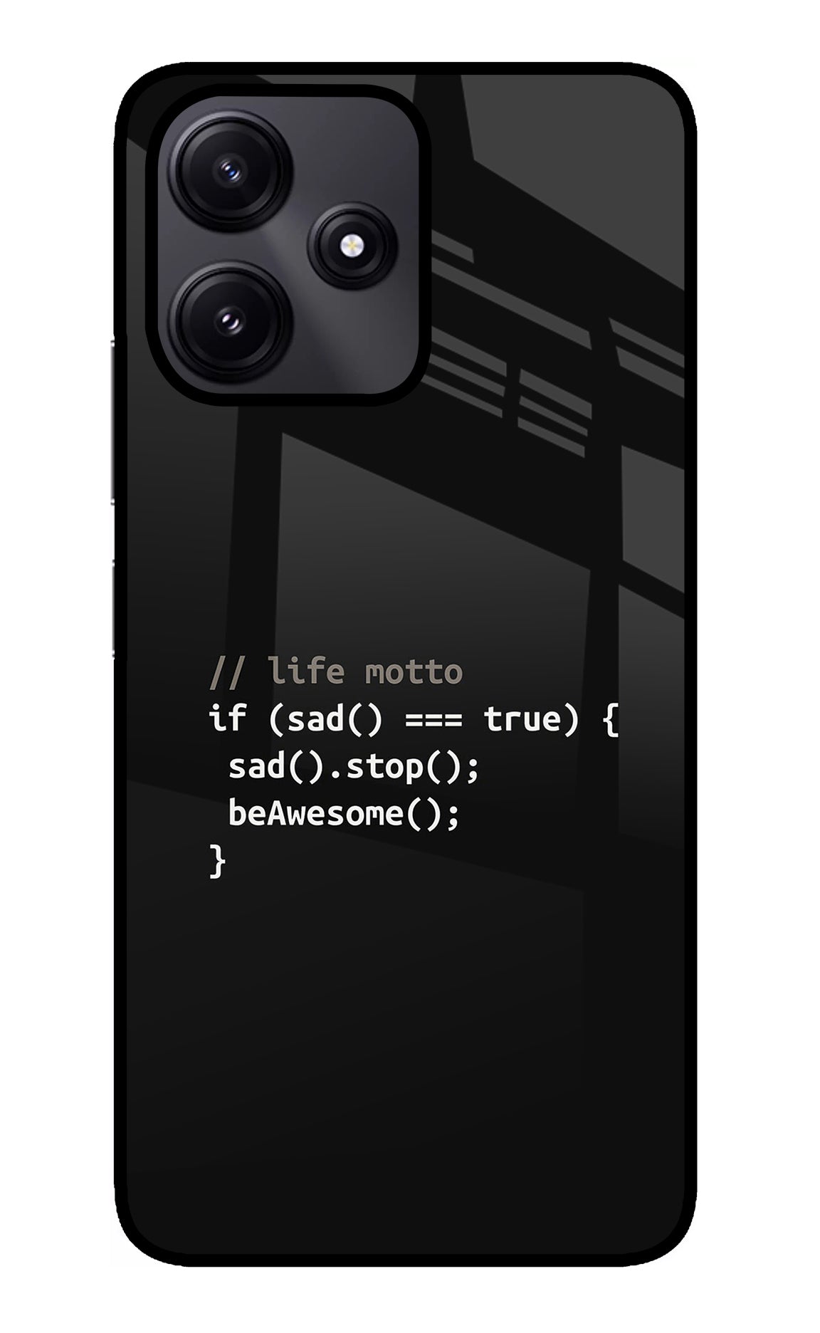 Life Motto Code Redmi 12 5G Glass Case