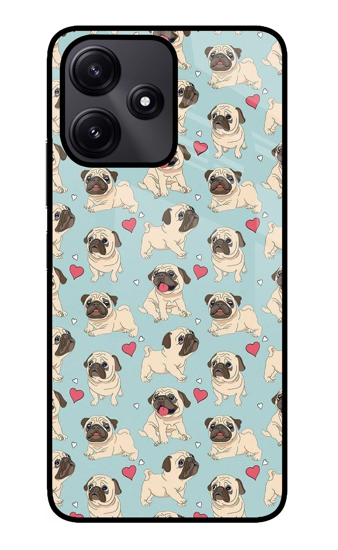 Pug Dog Redmi 12 5G Glass Case