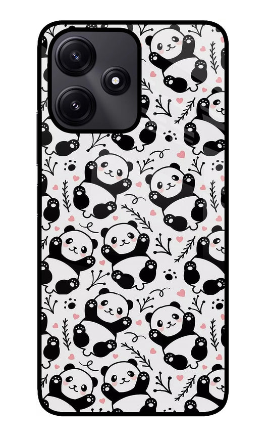 Cute Panda Redmi 12 5G Glass Case
