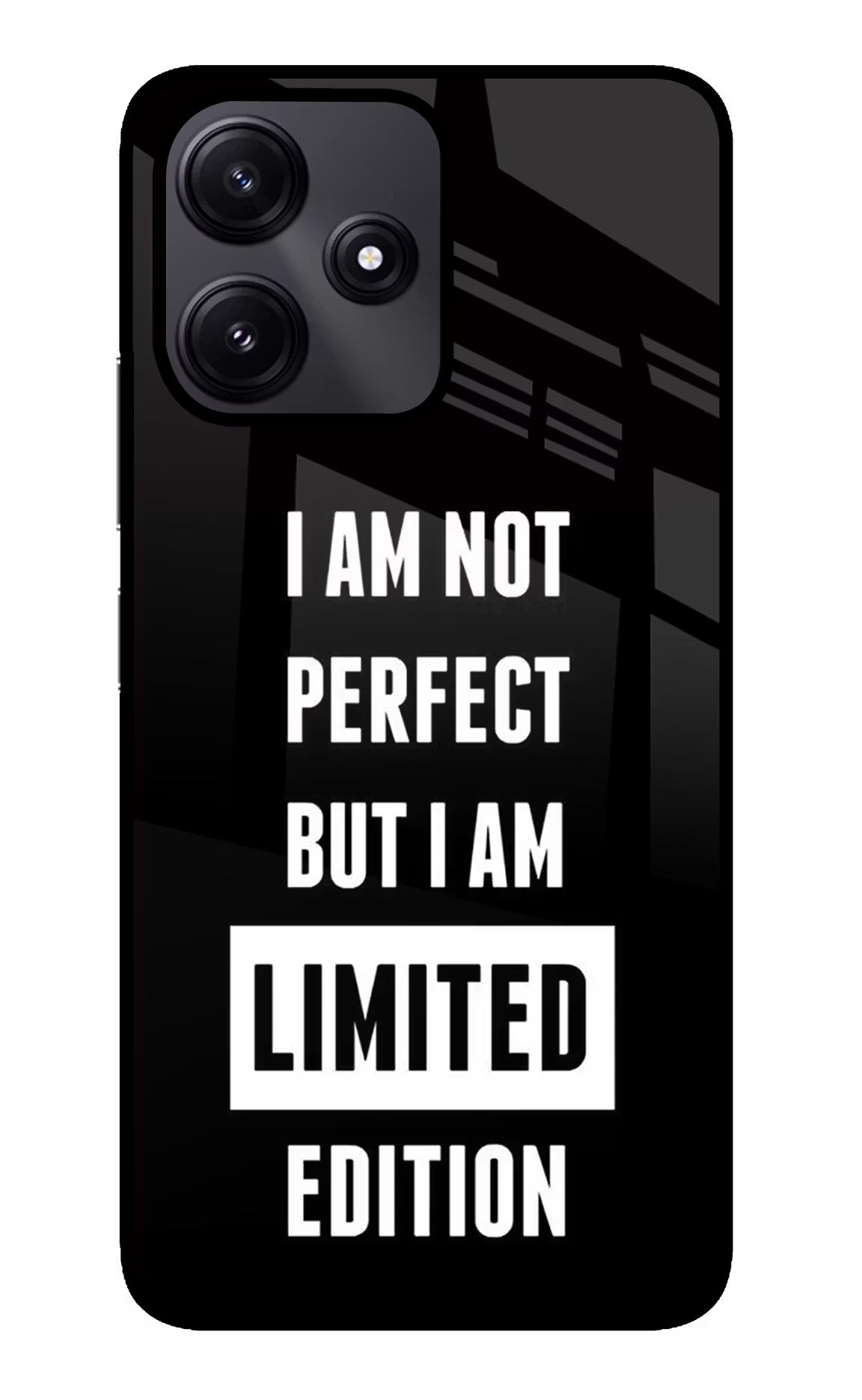 I Am Not Perfect But I Am Limited Edition Redmi 12 5G Glass Case Back Cover by Casekaro