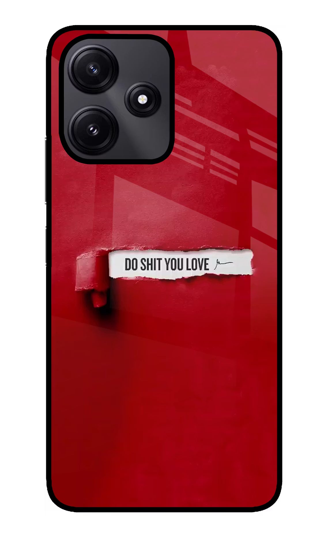 Do Shit You Love Redmi 12 5G Glass Case Back Cover by Casekaro