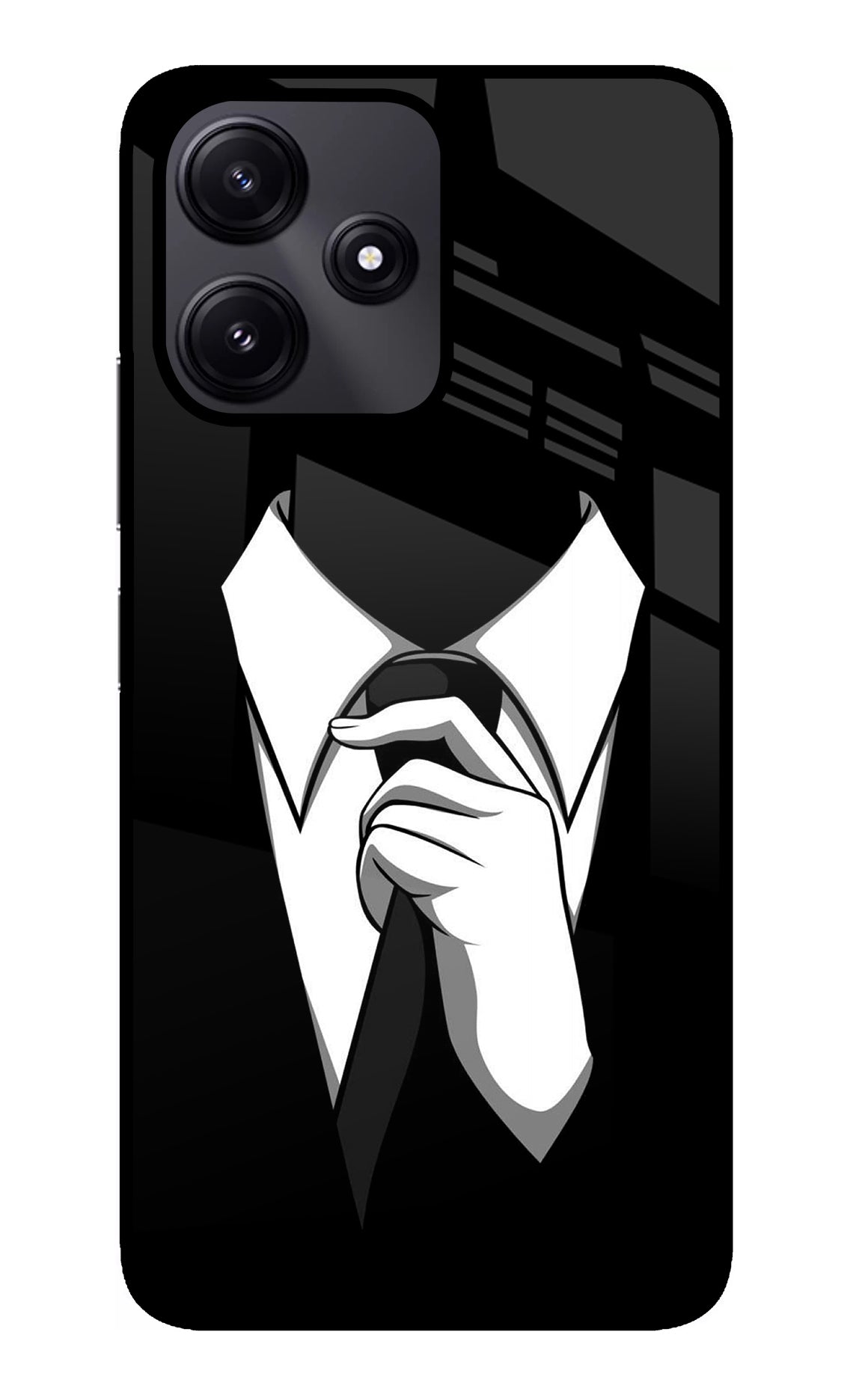 Black Tie Redmi 12 5G Back Cover