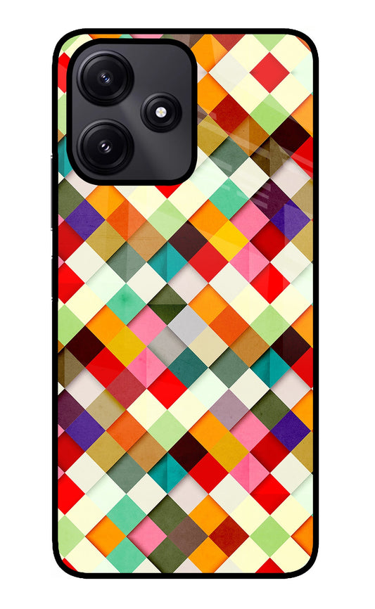 Geometric Abstract Colorful Redmi 12 5G Glass Case
