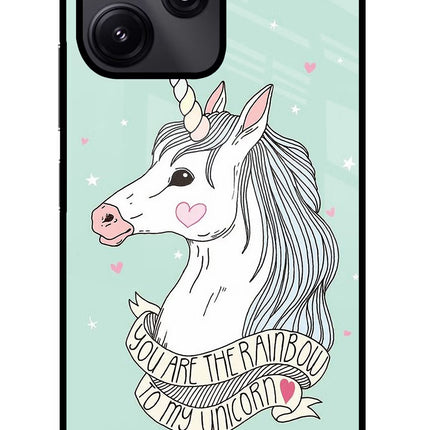 Unicorn Wallpaper Redmi 12 5G Glass Case Back Cover by Casekaro