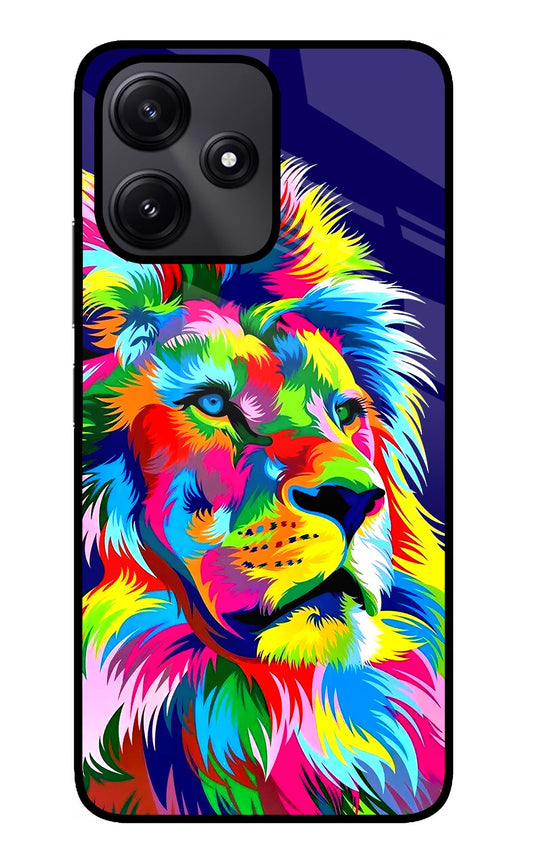 Vector Art Lion Redmi 12 5G Glass Case